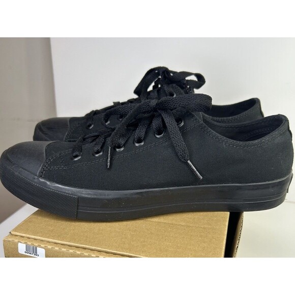 Shoes For Crews 38852W Wide Delray Black Lace-Up Canvas Sneaker M 8 W 9.5 NIB - Picture 3 of 7